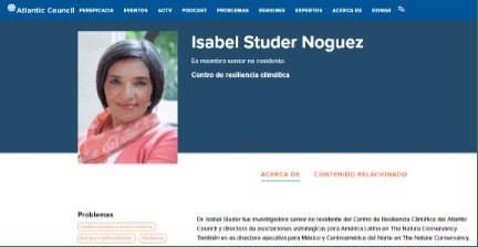 María Isabel Studer Noguez's profile on the Atlantic Council website