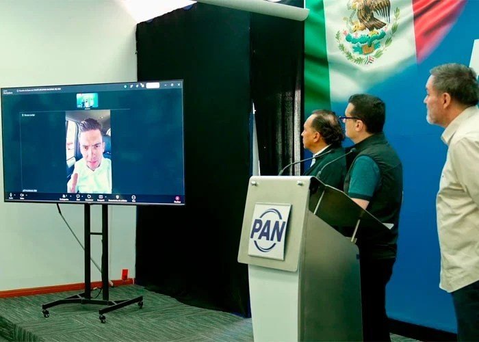 The PAN holds a press conference demanding Morena clarify the visa cancellation