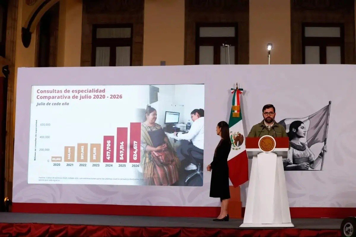 Alejandro Svarch Pérez at the presidential morning press conference