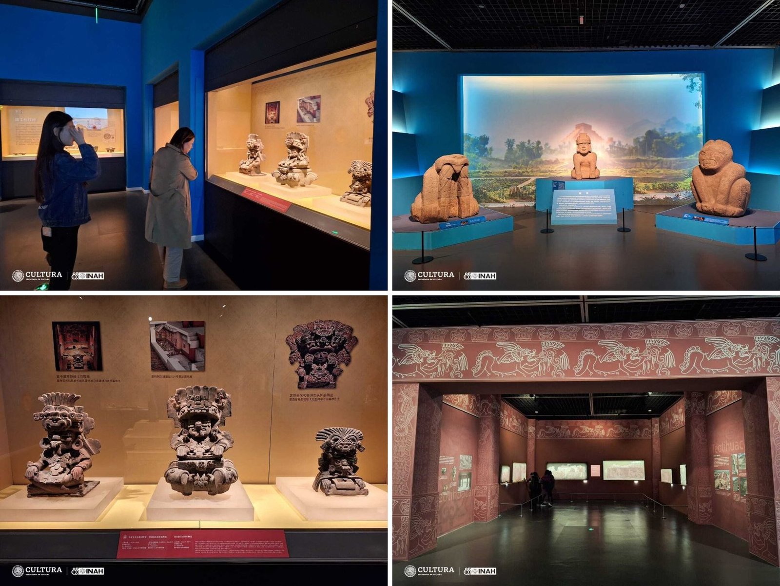 Scenes from the Mexican archaeological exhibitions in China