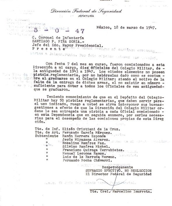 Excerpt from a DFS surveillance file held at Mexico's National Archive