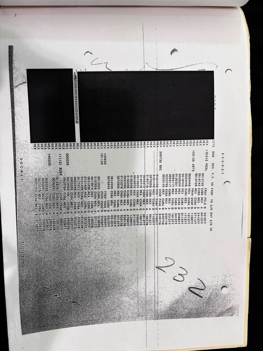 Excerpt from a DFS surveillance file held at Mexico's National Archive