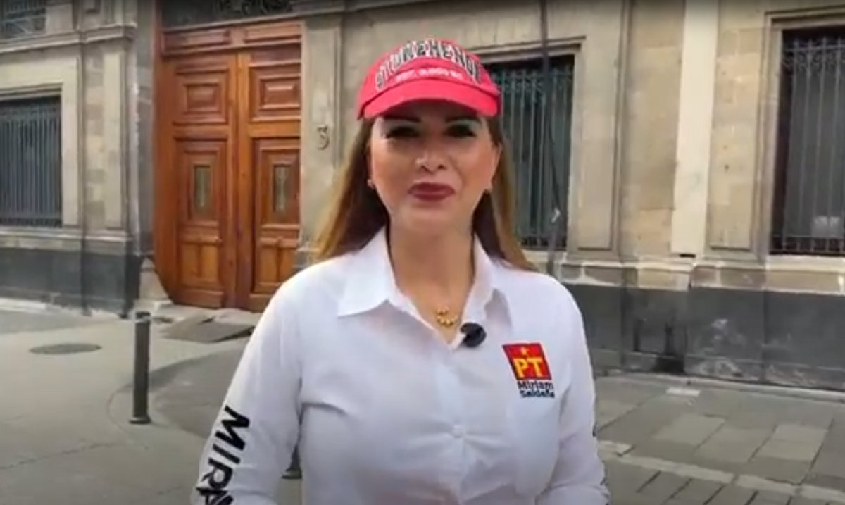 Miriam Saldaña near the Zócalo of Mexico City