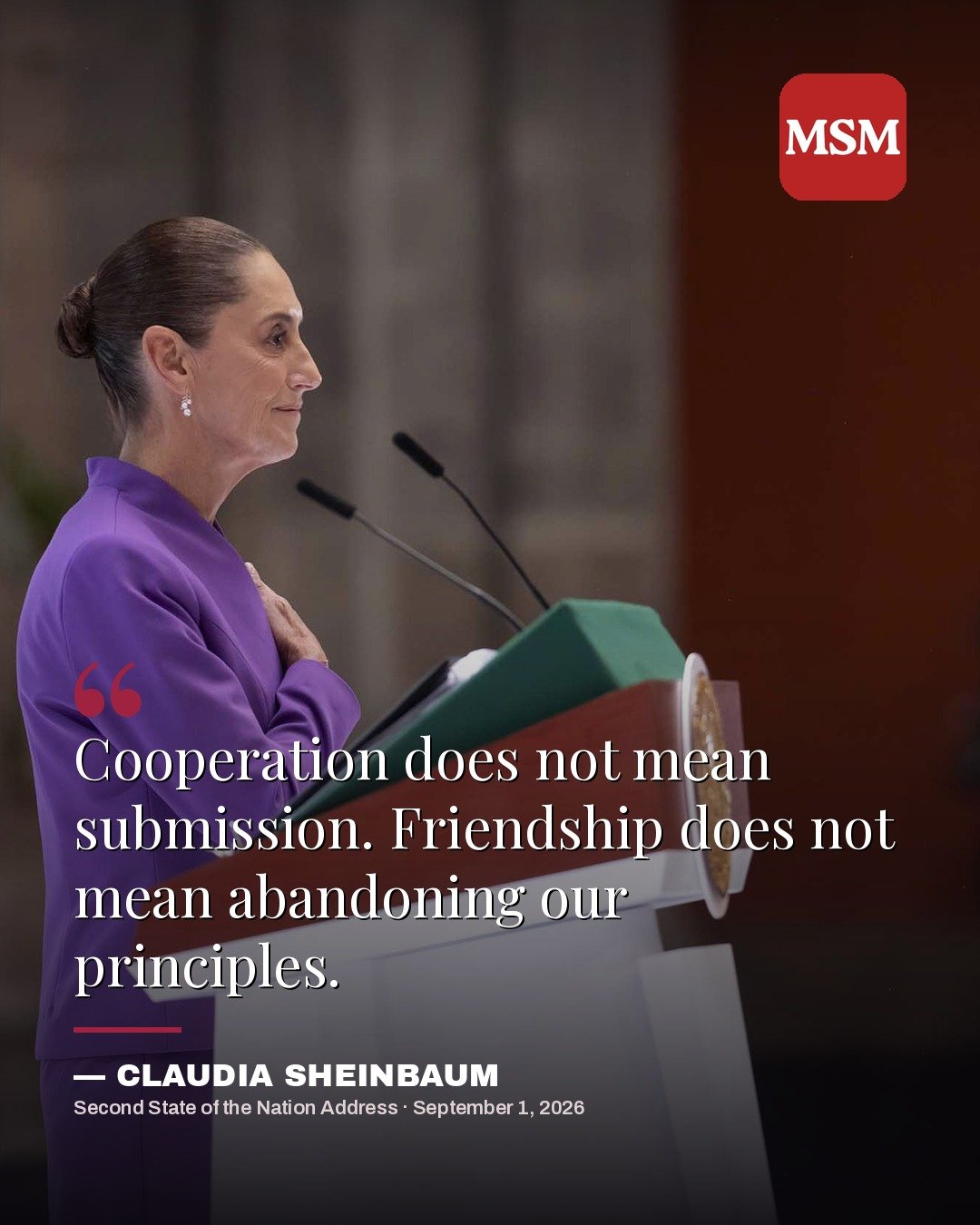Claudia Sheinbaum — Second State of the Nation Address quote card 02