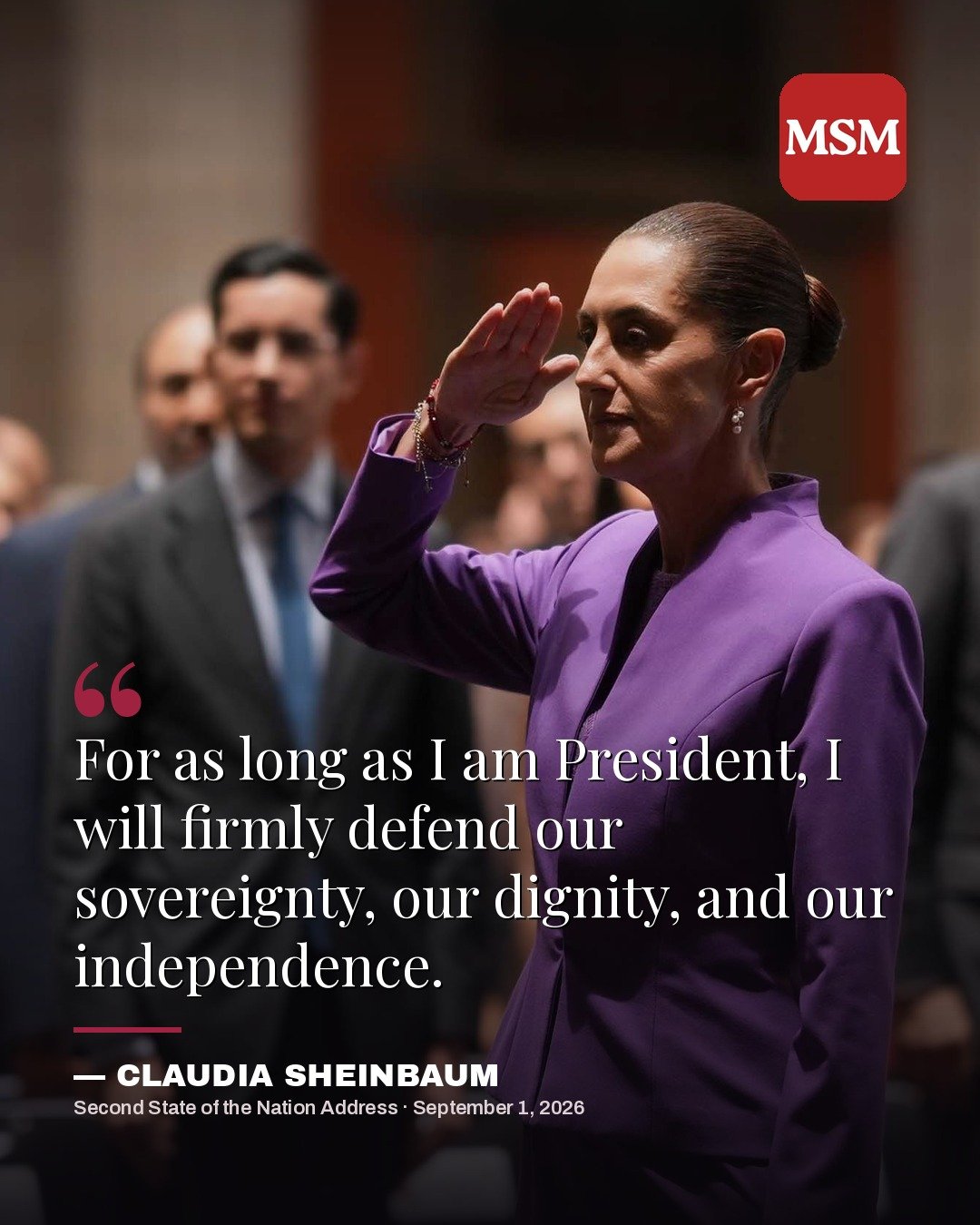 Claudia Sheinbaum — Second State of the Nation Address quote card 06