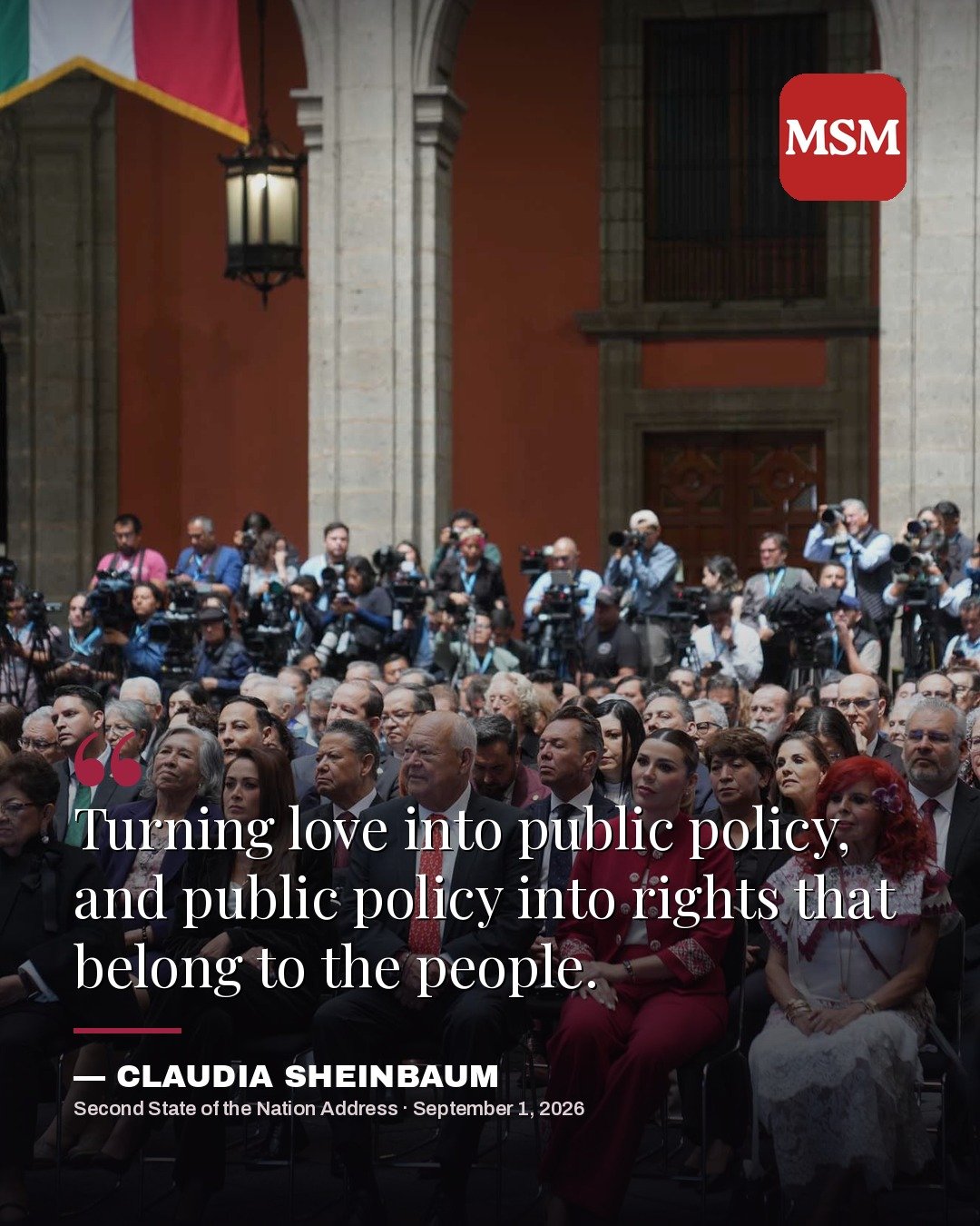 Claudia Sheinbaum — Second State of the Nation Address quote card 07