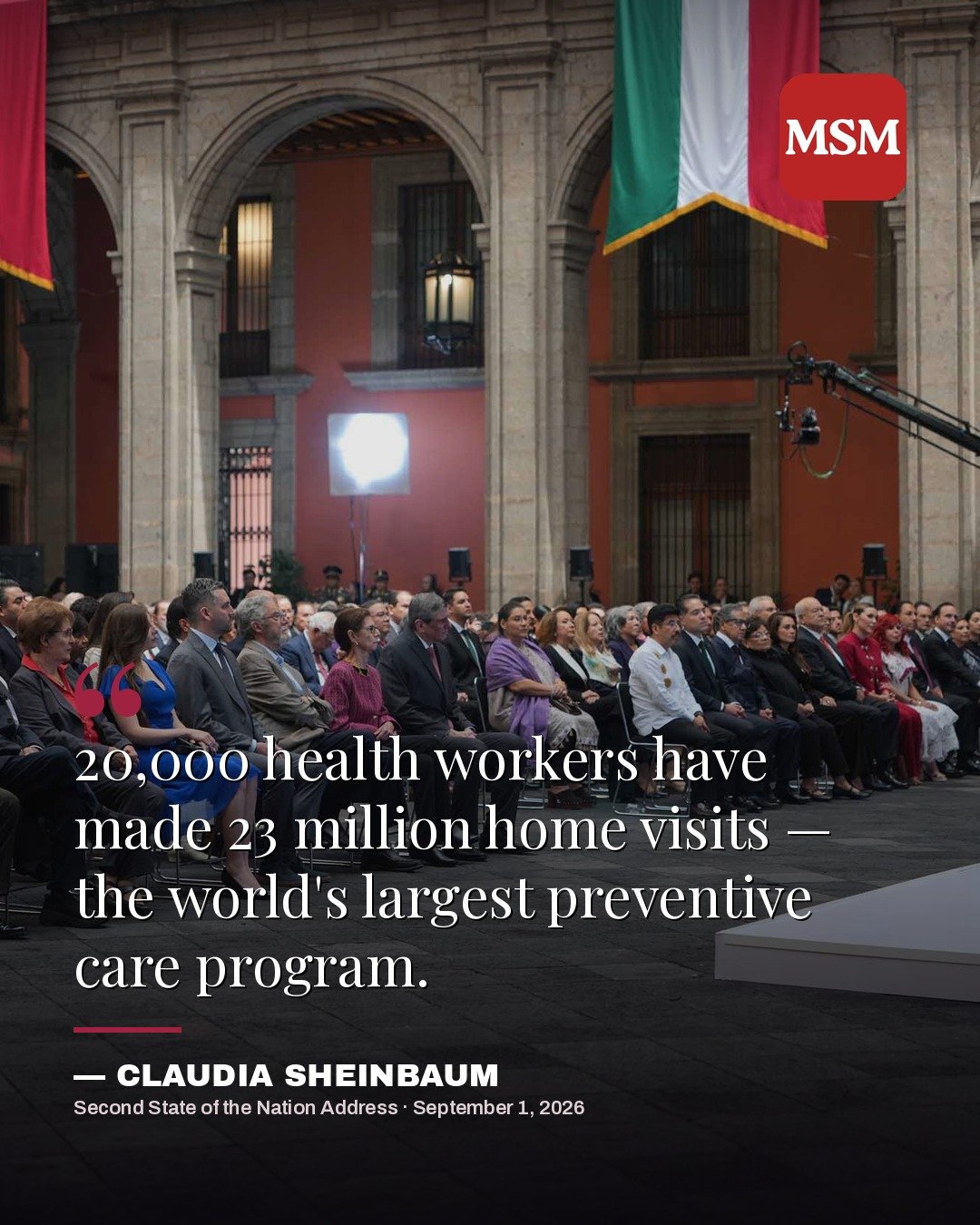 Claudia Sheinbaum — Second State of the Nation Address quote card 14