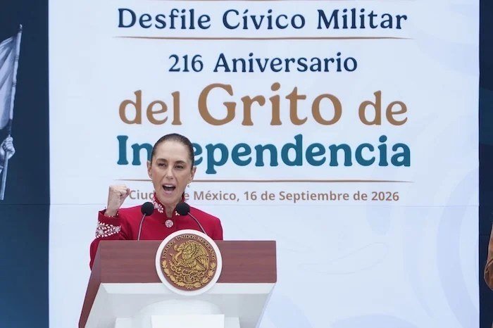 President Sheinbaum at the 2026 Independence military parade