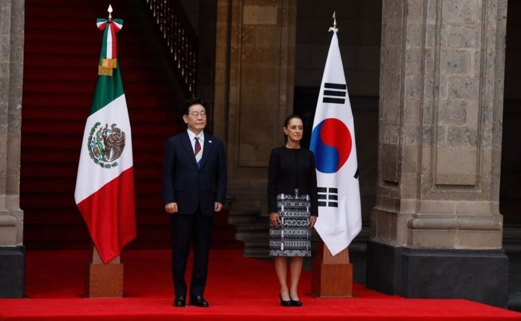 Claudia Sheinbaum Received Lee Jae-Myung, President of the Republic of Korea, at the National Palace