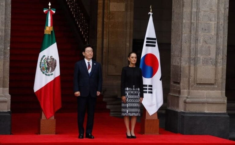 Claudia Sheinbaum Received Lee Jae-Myung, President of the Republic of Korea, at the National Palace