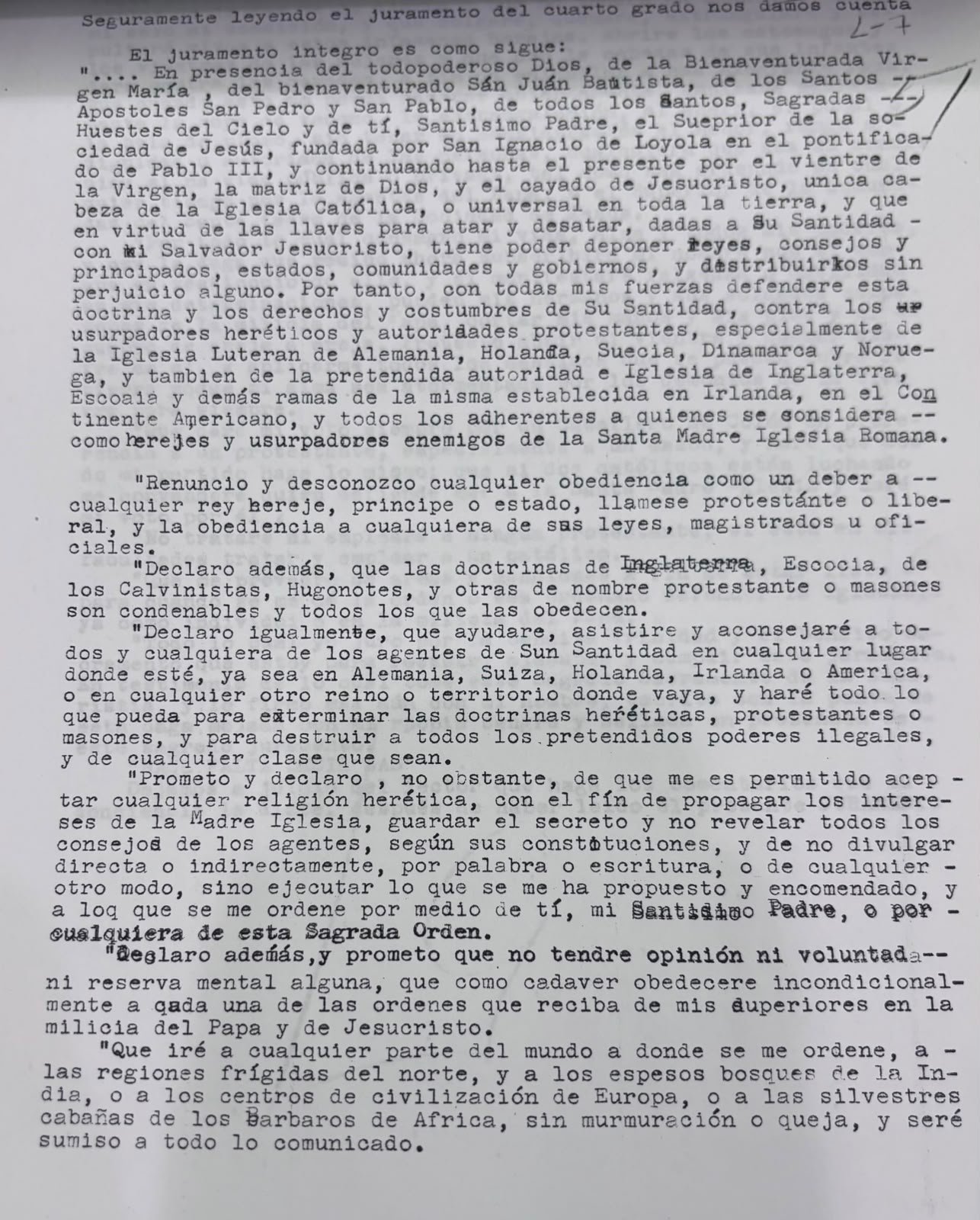 Declassified DFS document