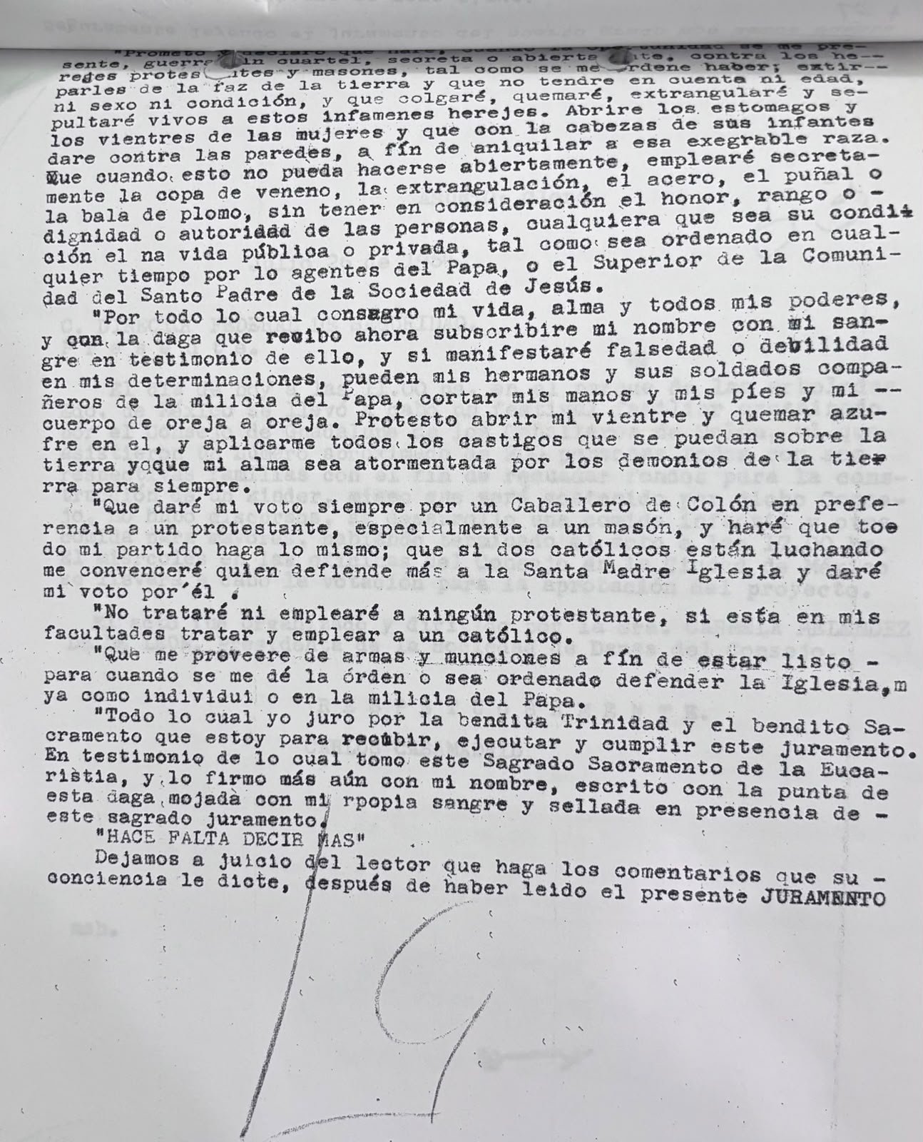 Declassified DFS document