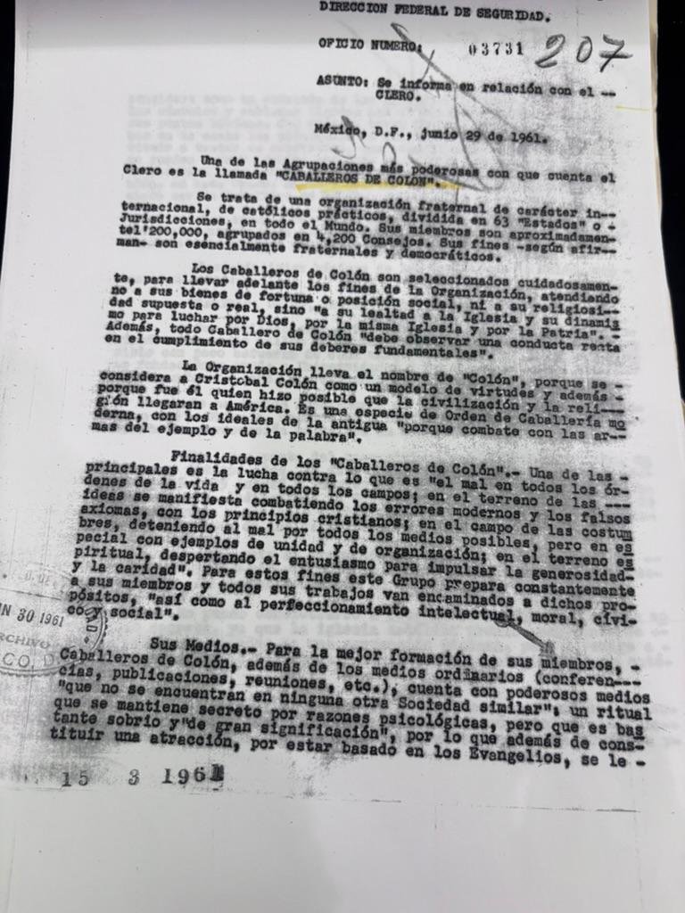 Declassified DFS document