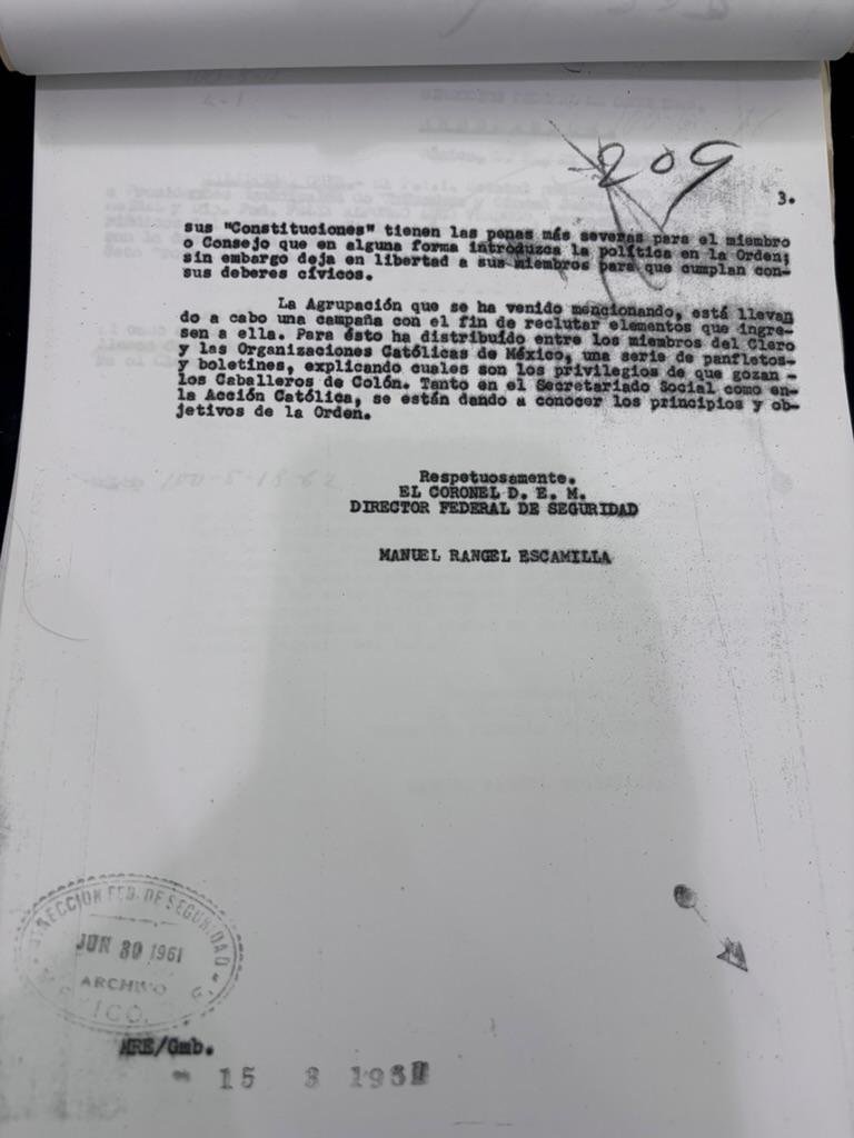 Declassified DFS document