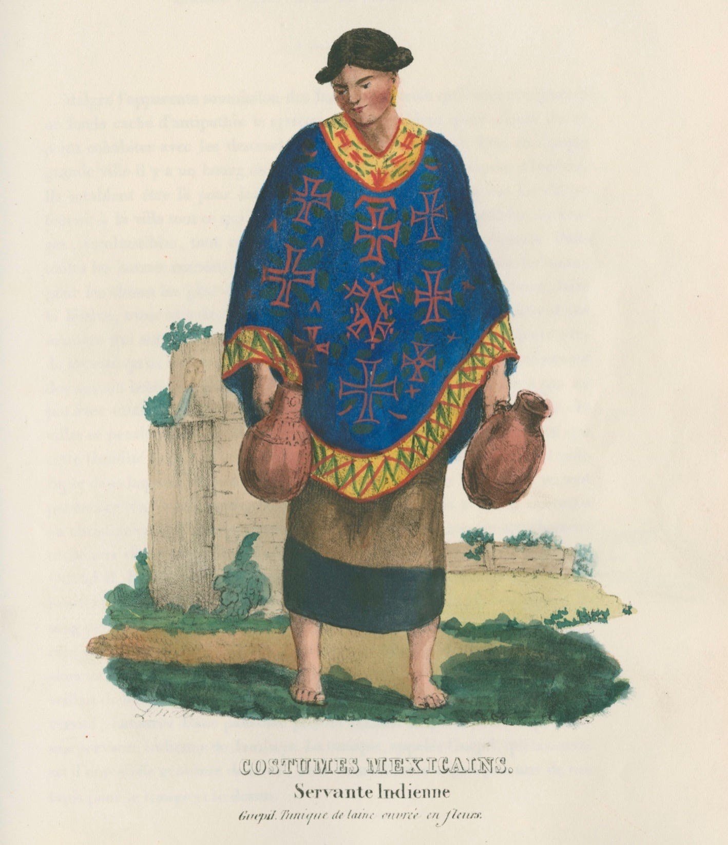 Servante Indienne [Indian Woman Servant] by Claudio Linati, 1830