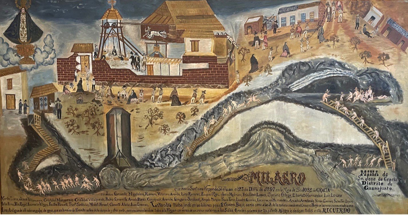 On the high plateau of central México at nearly 7000 feet is the city of Guanajuato, originally named Real de Minas de G