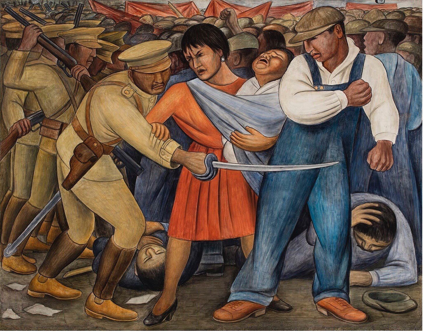 Women continue to fight for Mexico! Diego Rivera, The Uprising, 1931. Collection of Marcos and Vicky Micha Levy. © 2019