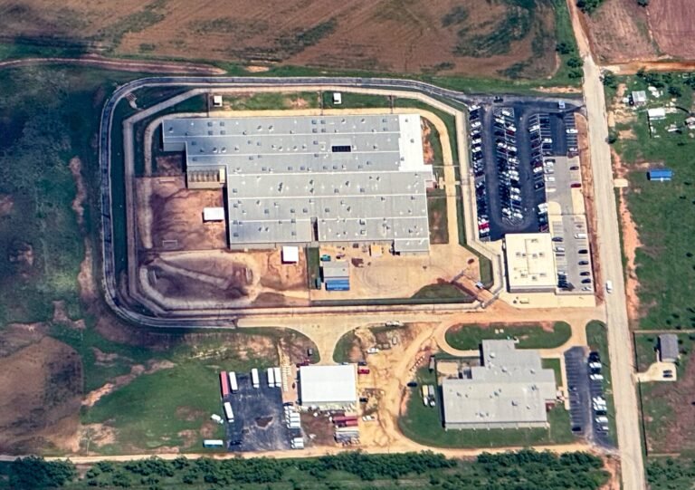 Aerial view of an ICE immigration detention center in Texas