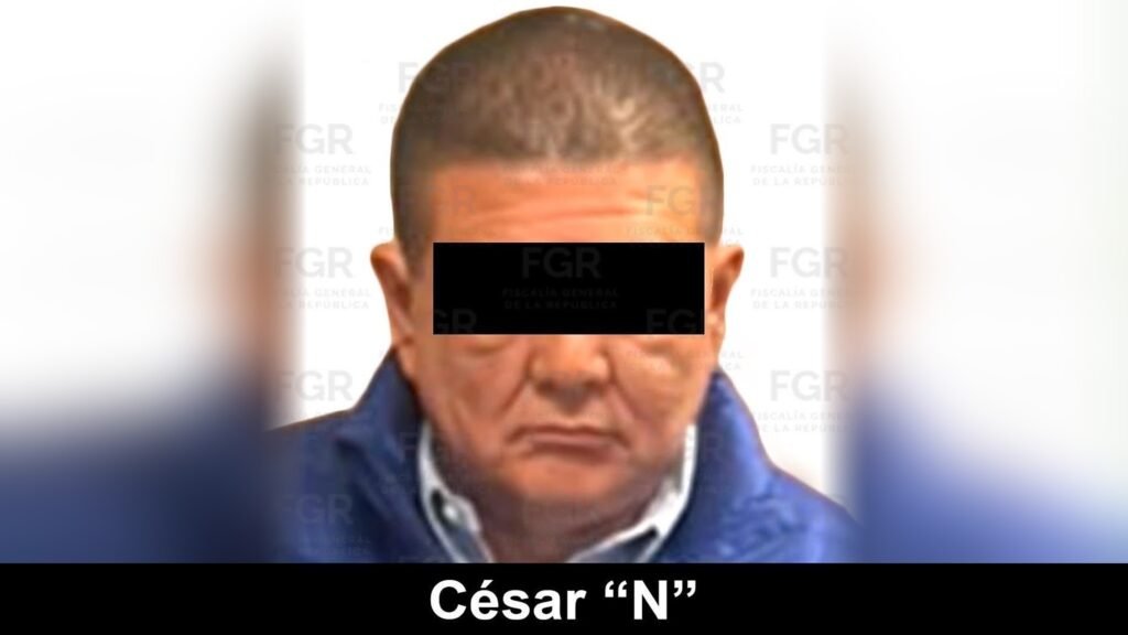 FGR identification photo of former Chihuahua prosecutor César Jáuregui with a black bar over his eyes